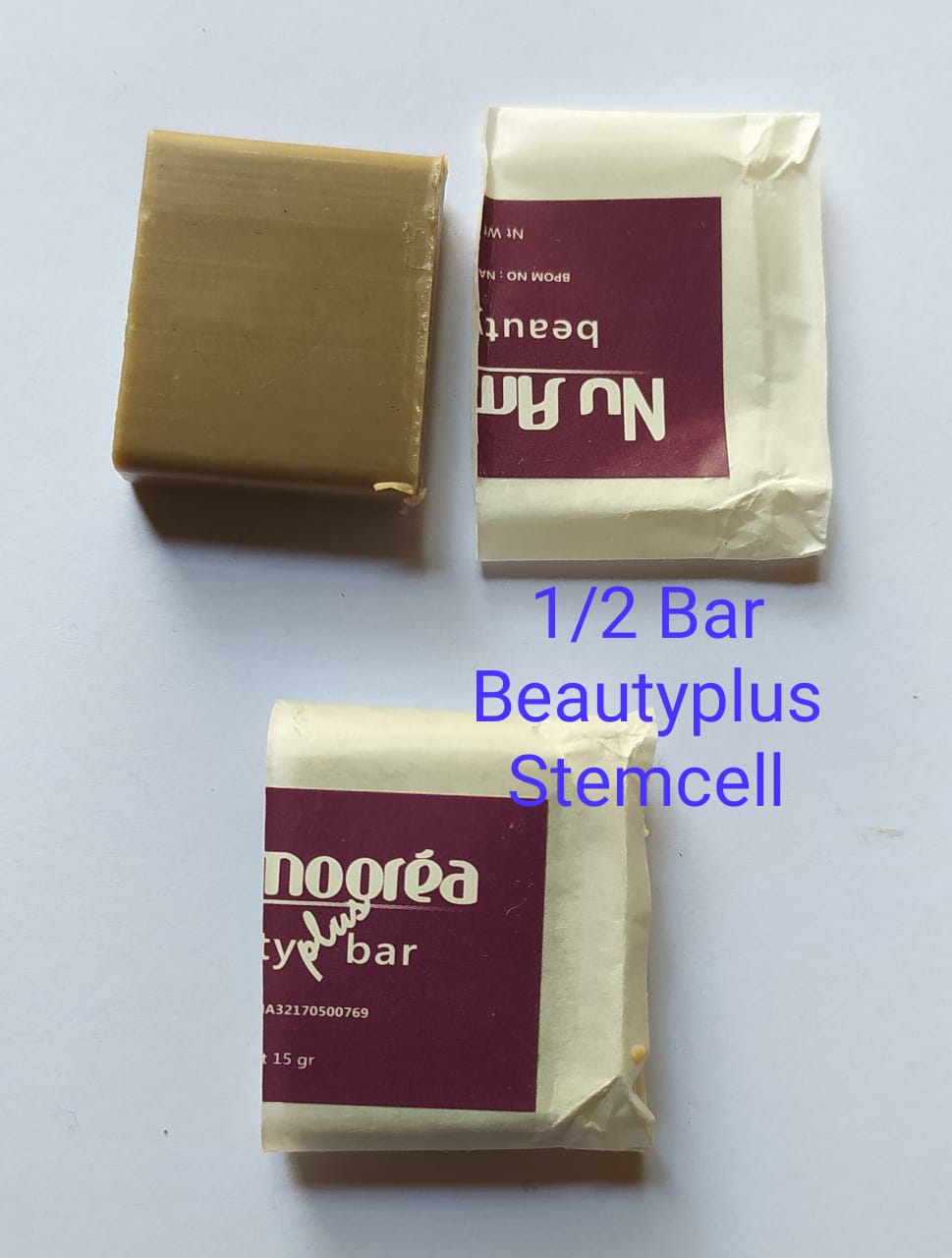 Setengah Bar dari Nu Amoorea Beauty Plus 15 Gram StemCell Sabun Kecantikan