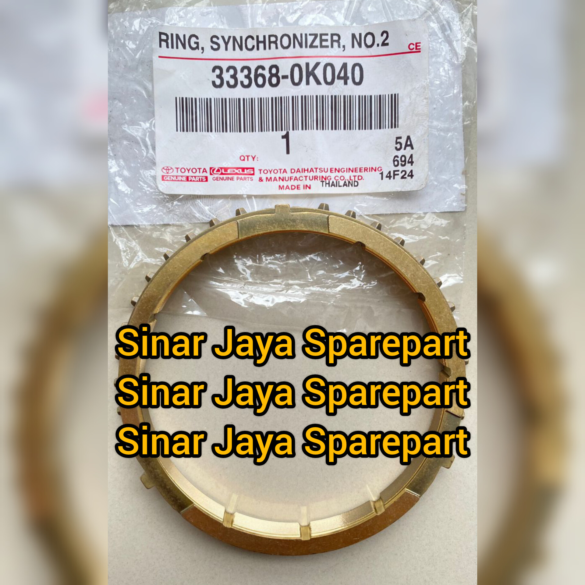 Ring sinchromis Gigi 4 Hilux Vigo 3.0cc 2.5cc Fortuner 3.0cc 2.5cc original 33368-0k040 Harga 700,000 rupiah*Gratis Ongkir