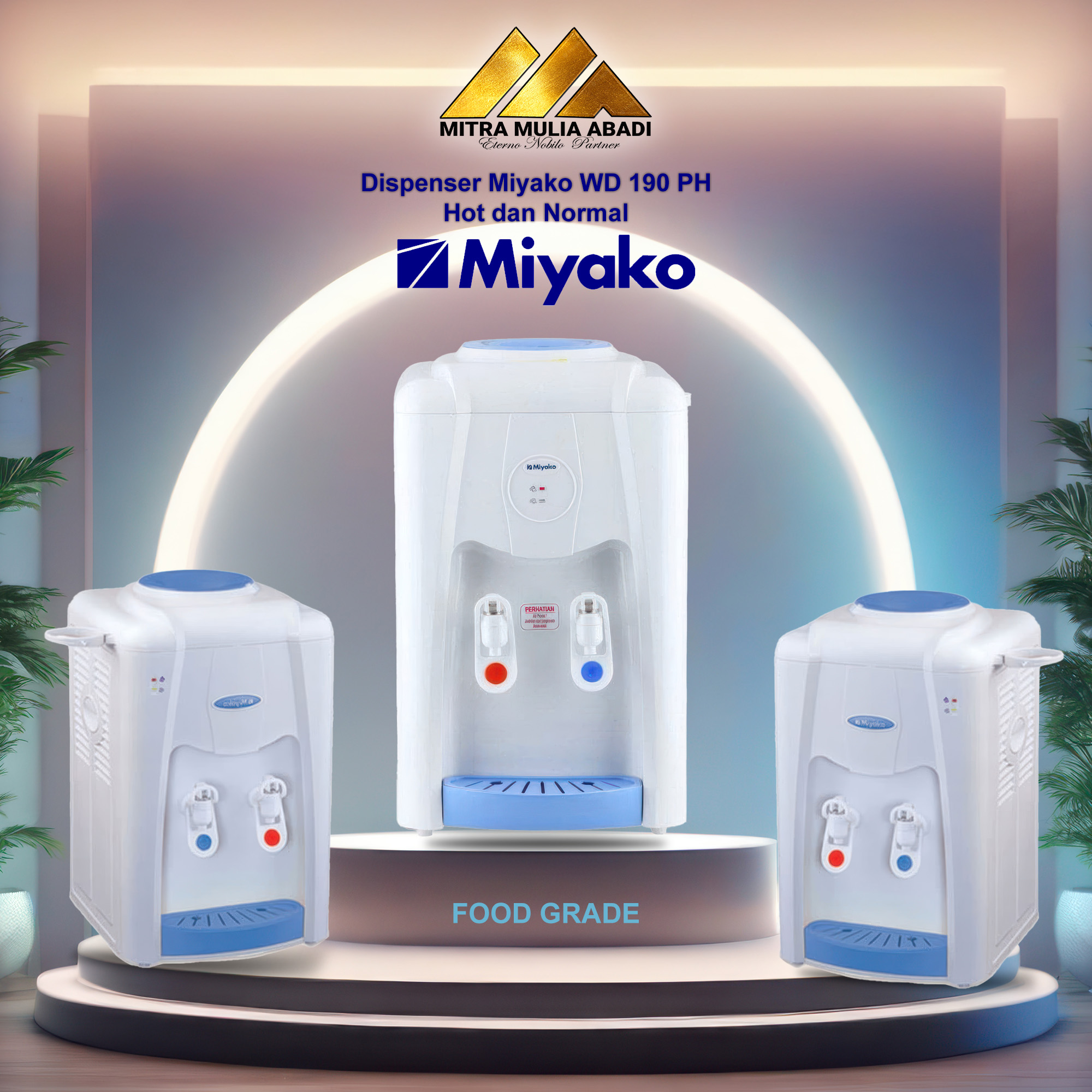 Dispenser Miyako Galon Atas WD 190PH Hot Normal Dispenser Air