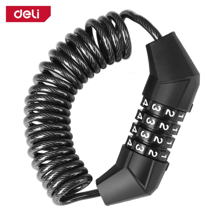 Deli Password Helmet Lock / Pengunci Helm dengan Kode Sandi Anti Maling DL508402 Harga 42,500 rupiah*Gratis Ongkir