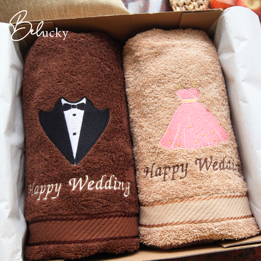 Handuk Mandi Bordir Premium Custom Request Nama Hotel Jumbo Seserahan Kado Pernikahan couple