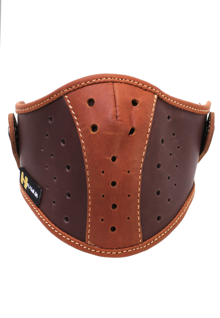 Hamlin Vente Masker Buff Breathable Filter 2 Layer Headloop Mask Material Genuine Leather ORIGINAL - Choco Brown Harga 1,046,000 rupiah*Gratis Ongkir