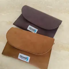 Qiswah Dompet Kartu Pasport Unisex Dompet Uang Dompet Travel Dompet Suede Handmade