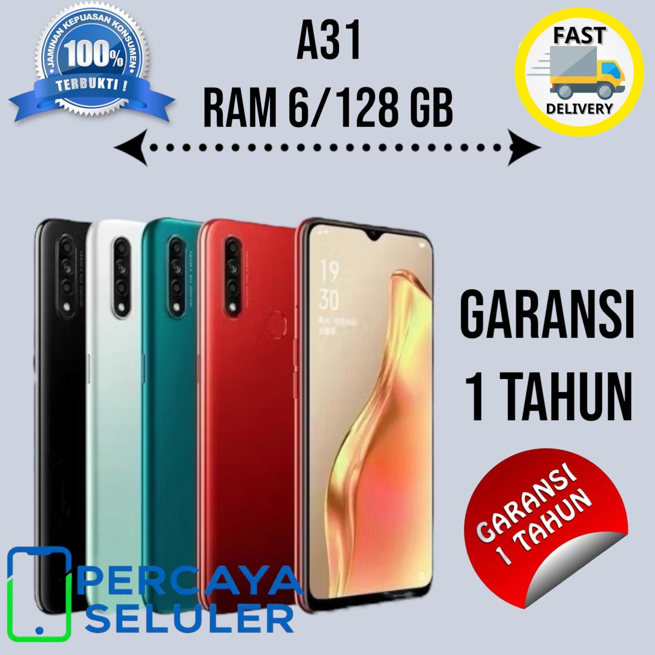 SMARTPHONE A31 RAM 6/128 GB GARANSI 1 TAHUN GRESS SSEGEL DAN BARU Harga 669,909 rupiah*Gratis Ongkir