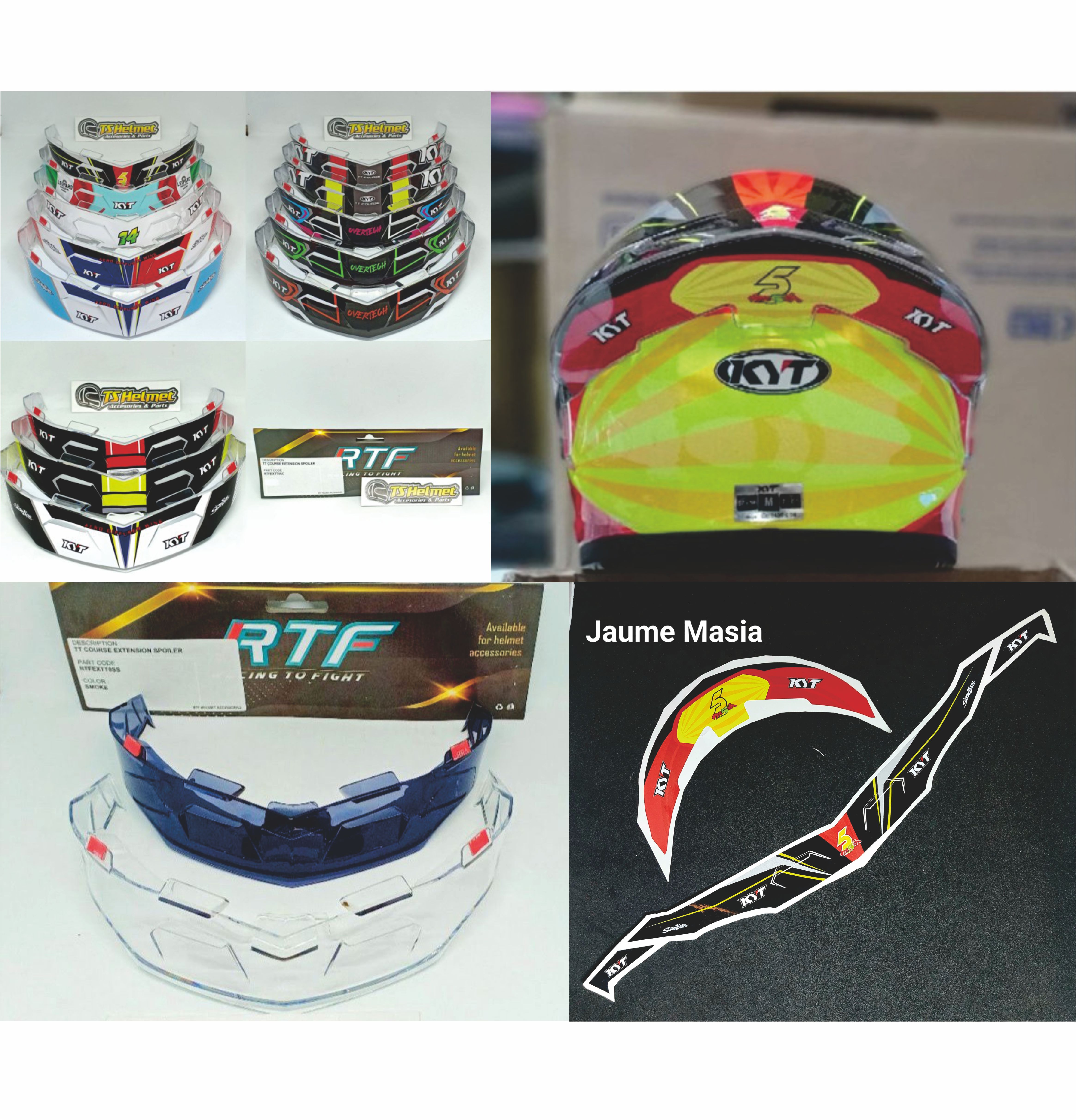 Sticker Motif Spoiler KYT TT Course ( Khusus untuk spoiler brand RTF KYT TT Course ) Harga 25,000 rupiah*Gratis Ongkir
