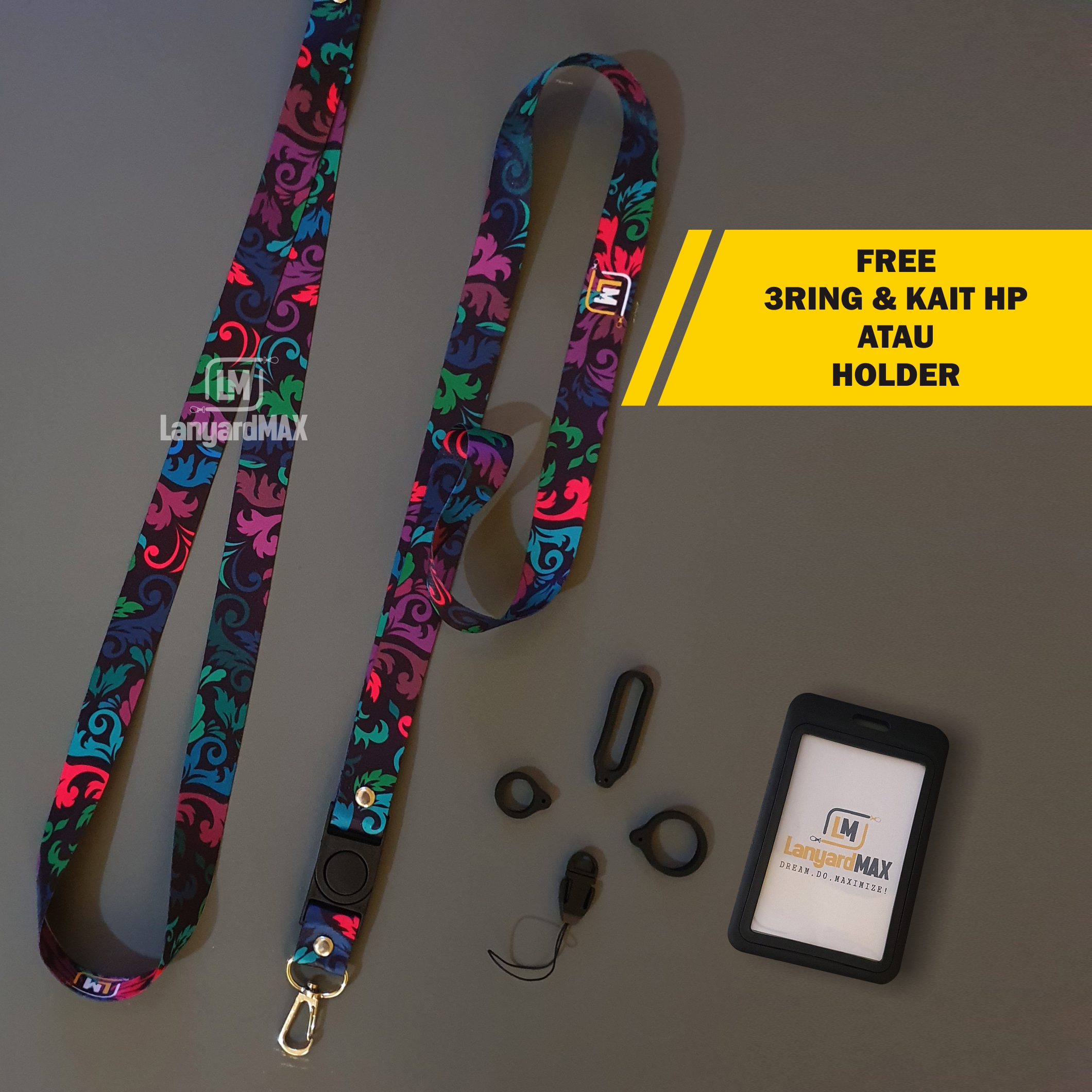 Lanyard Oxva Vprime Multifungsi Karet Tebal Motif Yellow Doodle | Lazada  Indonesia