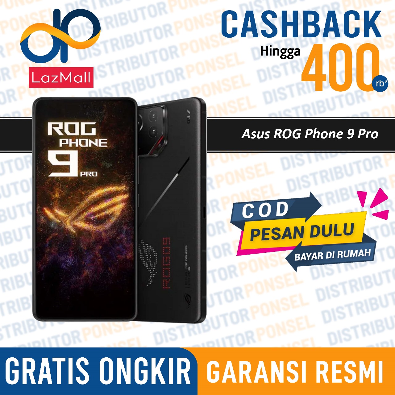 Asus ROG Phone 9 Pro 5G 24/1TB 16/512GB - ROG Phone 9 Garansi Resmi Harga 14,803,000 rupiah*Gratis Ongkir