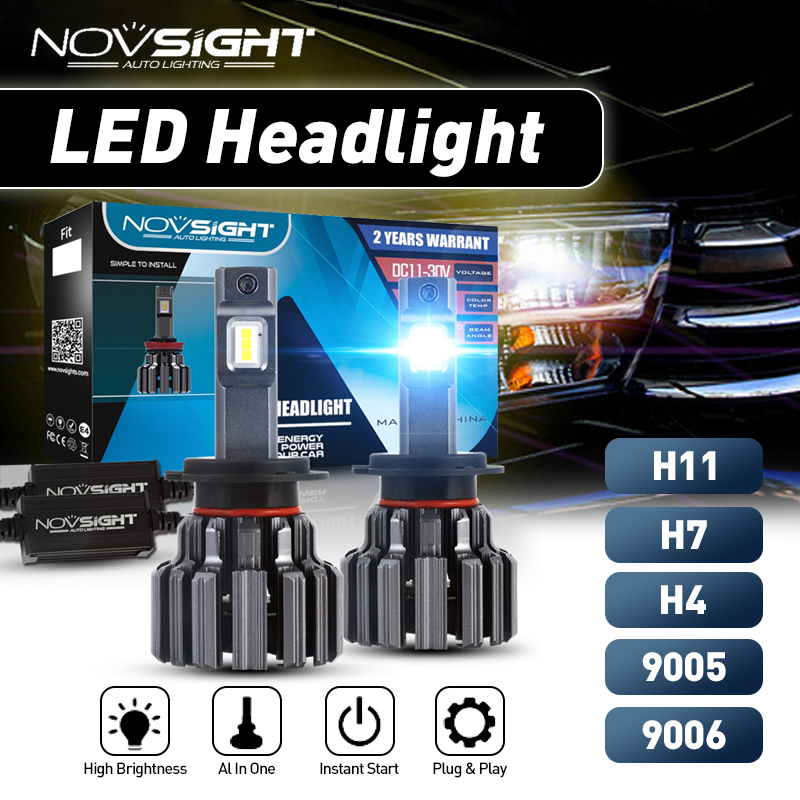 Novsight F03 Lampu Utama Kendaraan Tipe Led H11 H7 H4 9005 9006 15000lm 80w 6000k Harga 420,000 Ringgit*Penghantaran Percuma