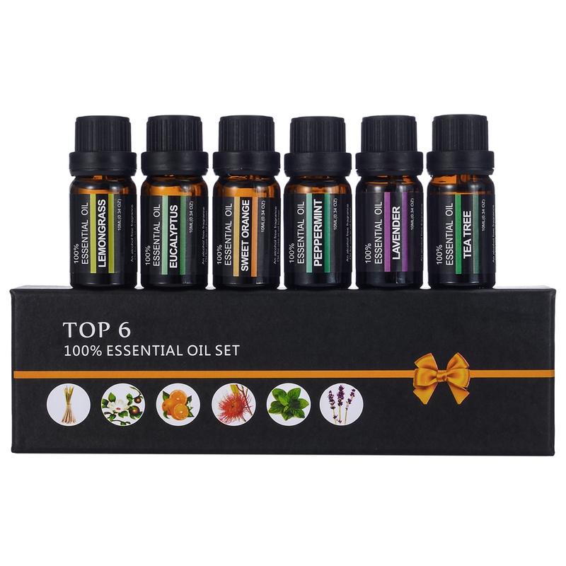 Firstsun Set Pure Essential Fragrance Oils aromaterapi Diffusers 10ml 6 pcs Minyak Aroma Terapi Wangi