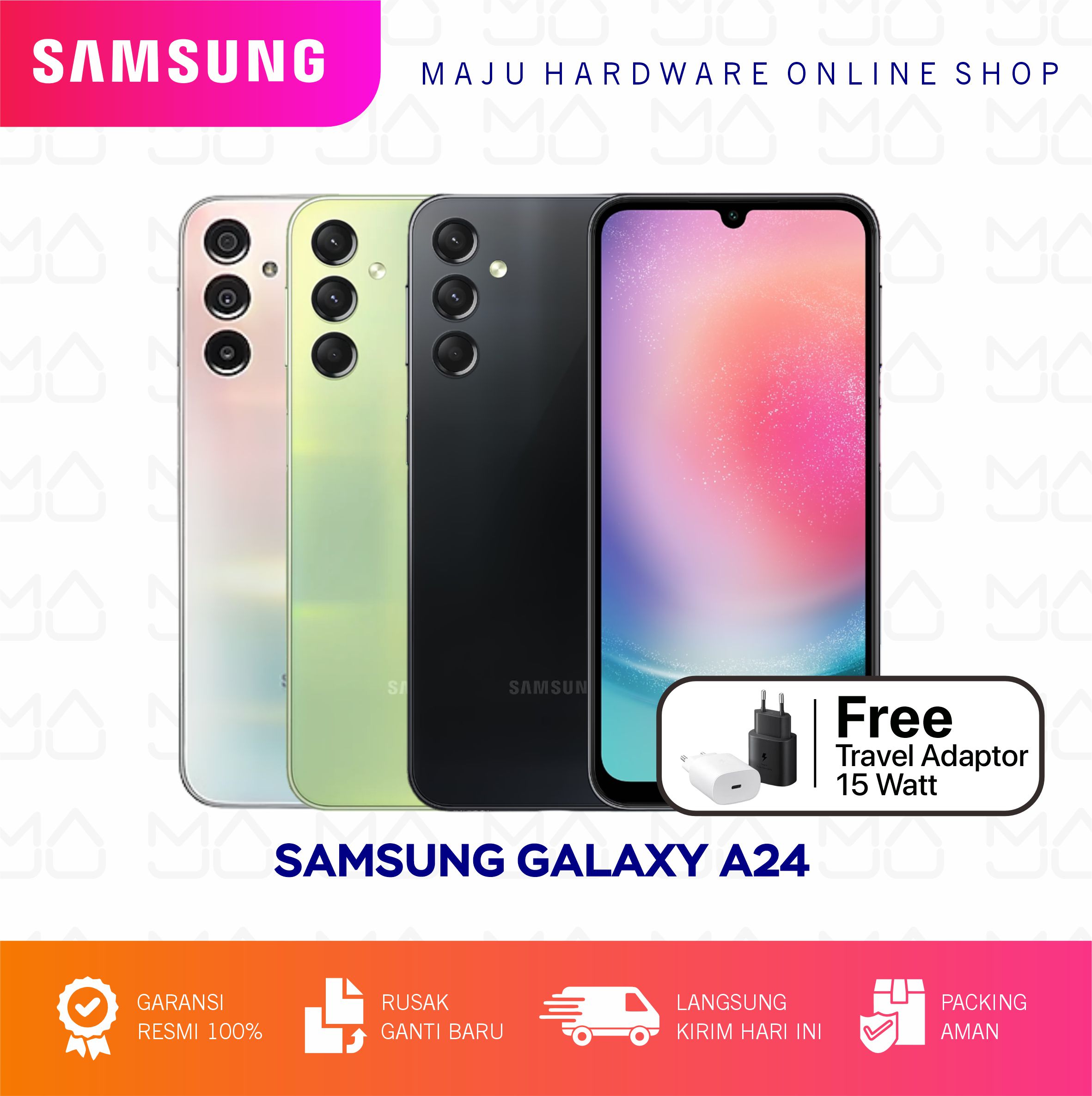 Samsung A24 4G Ram 8/128GB - Garansi Resmi Harga 3,499,000 rupiah*Gratis Ongkir