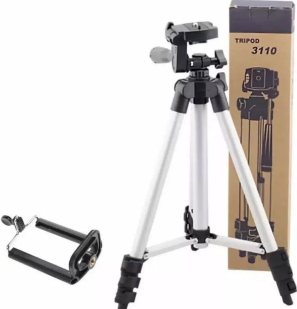 Tripod Tongsis 3110 1M Tripod HP dan Kamera Universal Free Holder U dan  Tas Tripod Dudukan Camera Tripod Stainless With 3X Extend Leg-For