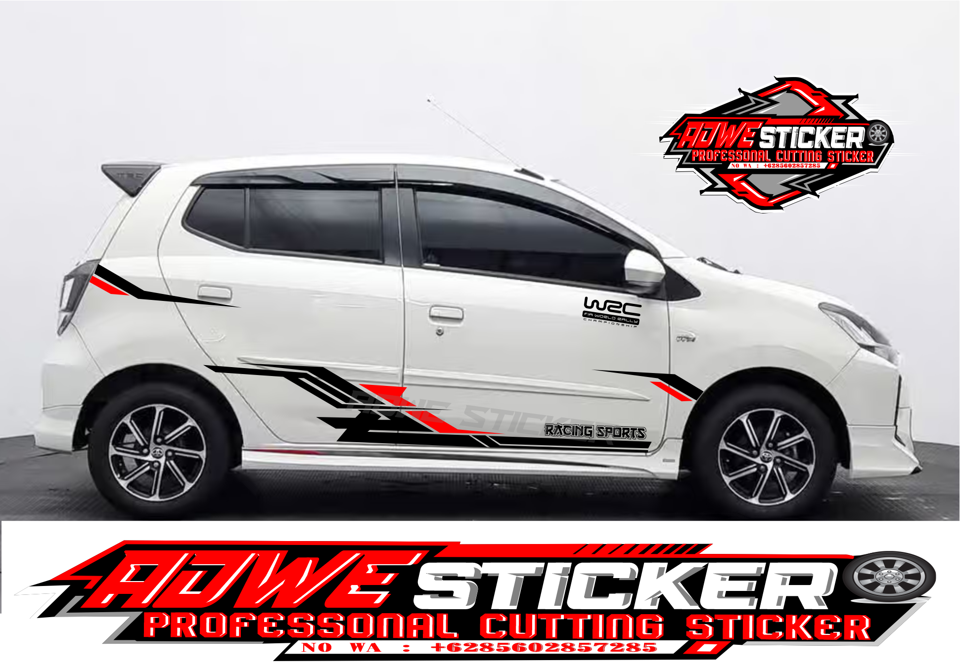 Sticker all new Agya 2023 all new Ayla 2023 Harga 90,000 rupiah*Gratis Ongkir