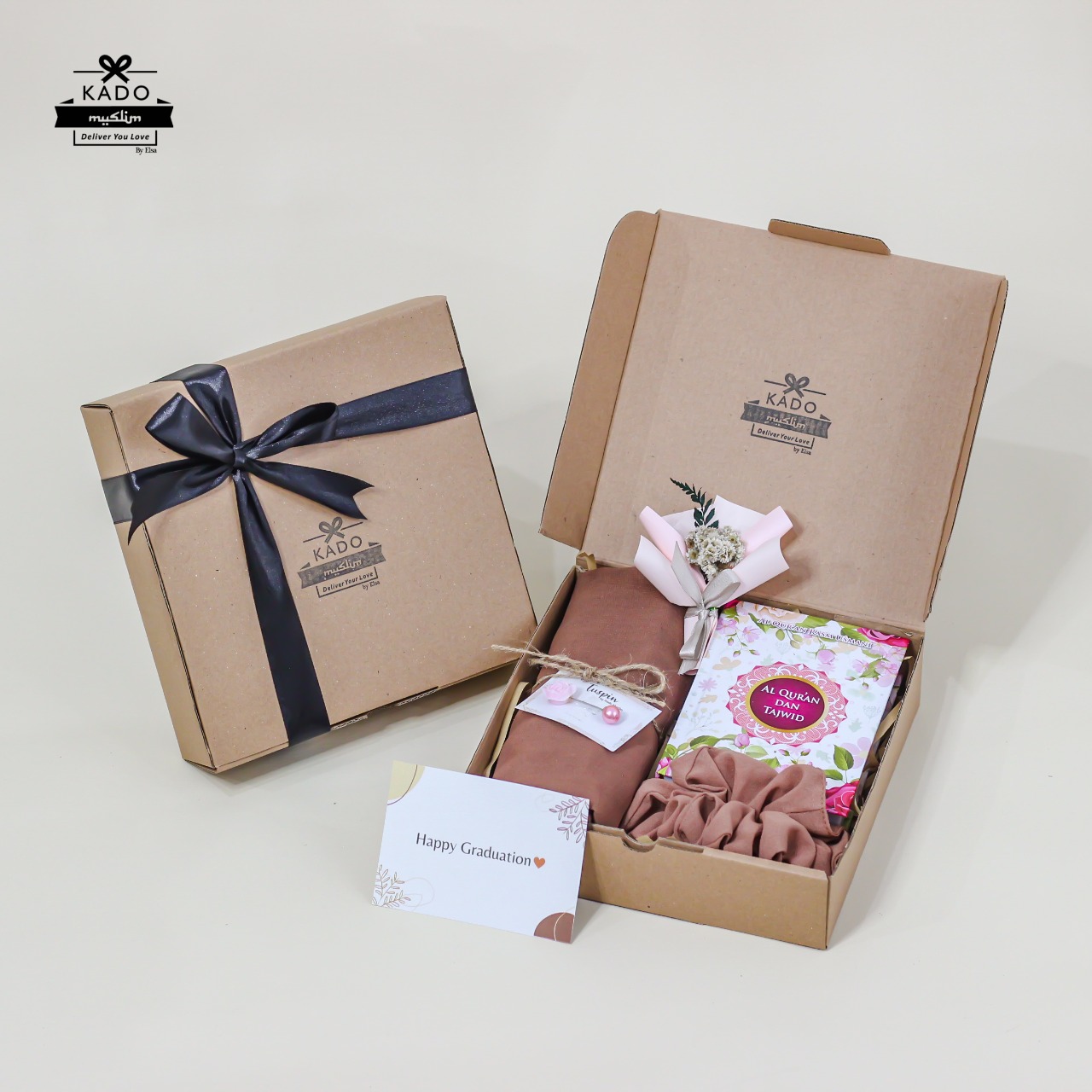 (Alika) Paket Kado Ulang Tahun Cewe Hampers Pesta Hadiah Jilbab Alquran Scrunchie Set Bingkisan Wisuda…