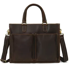 Tas Laptop Messenger Slingbag Kulit Premium - Tas Briefcase Kulit Premium Genuine Leather - Tas Kerja Jinjing