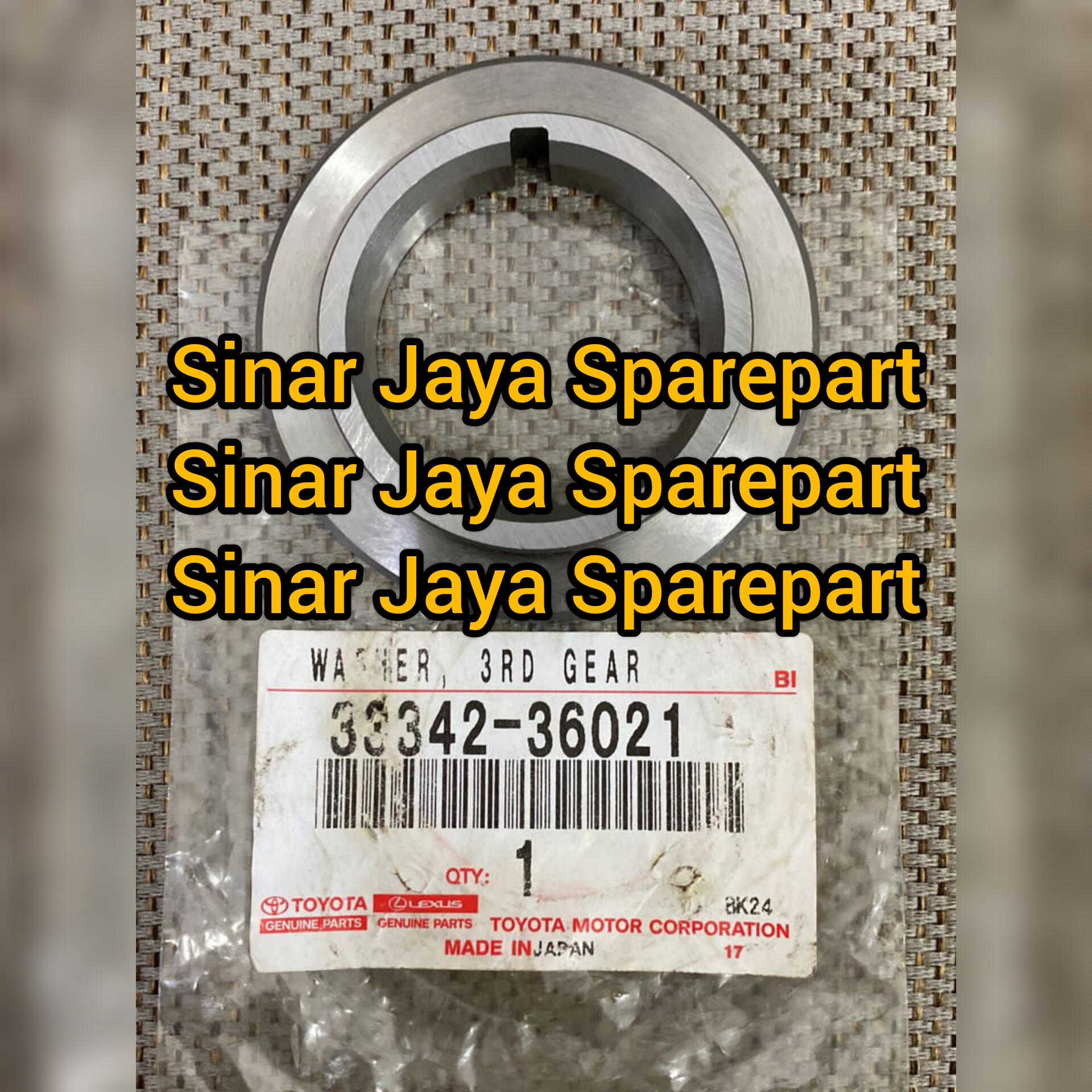 Washer Gigi 3 Toyota Dyna 14B 115PS 115ET 115ST 125HT 125LT Hino Dutro 125HT 125LT Original 33342-36021 Harga 475,000 rupiah*Gratis Ongkir