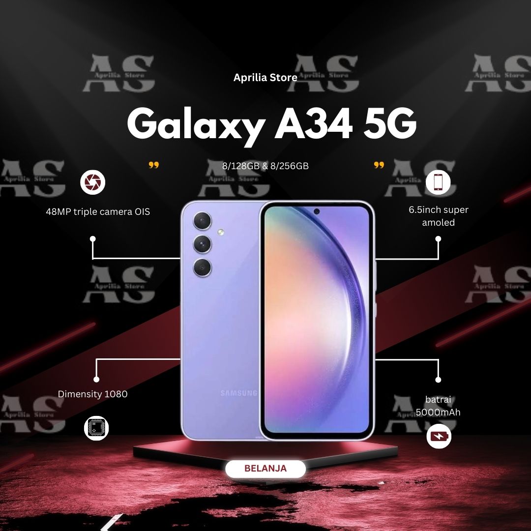 Samsung Galaxy A34 5G Harga 4,599,000 rupiah*Gratis Ongkir