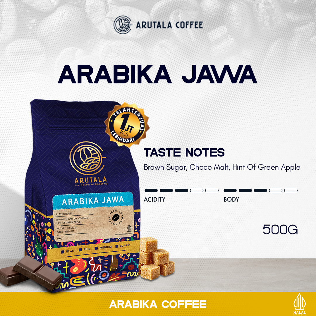 Arutala Javanese Arabica Coffee Java Arabica Coffee 500 Grams