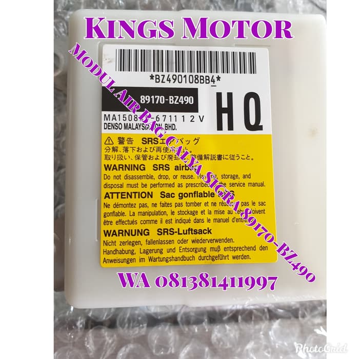 Modul Air Bag Calya Sigra 89170-BZ490 Best Seller Termurah Harga 650,000 rupiah*Gratis Ongkir