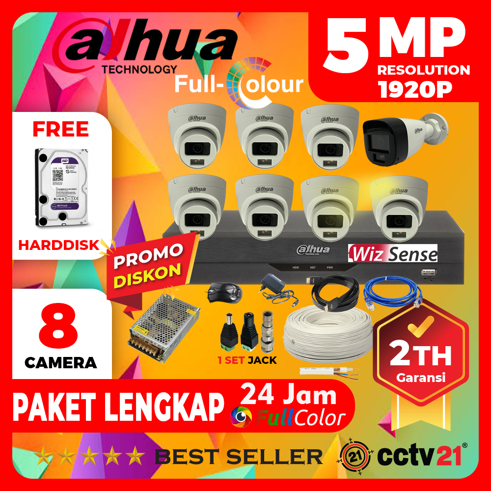 paket cctv dahua 8 channel 5mp