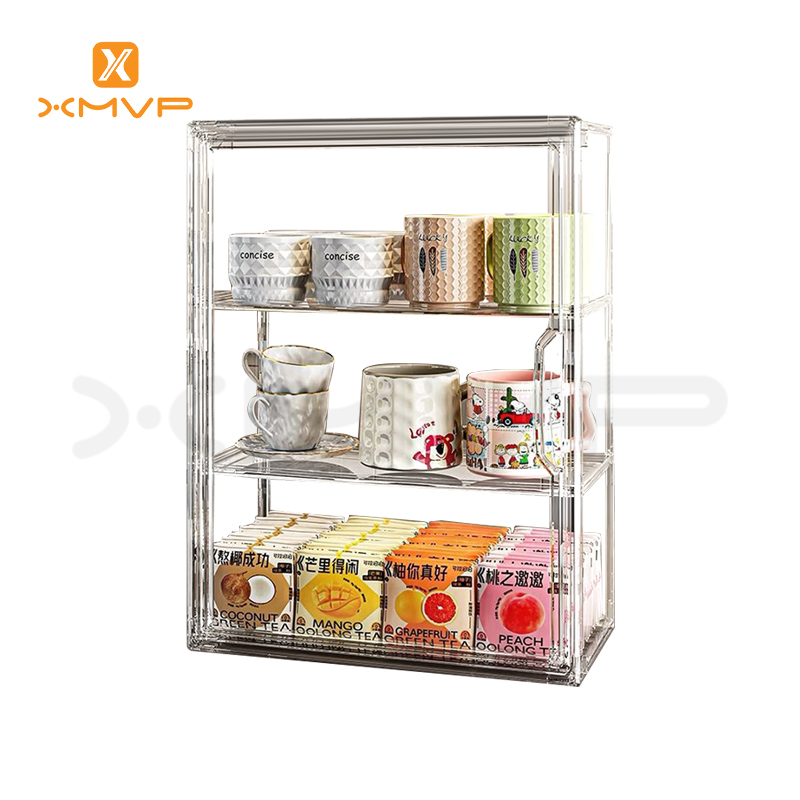 Xmvp Transparent Acrylic Storage Box-Desktop Cup Storage Display Rack