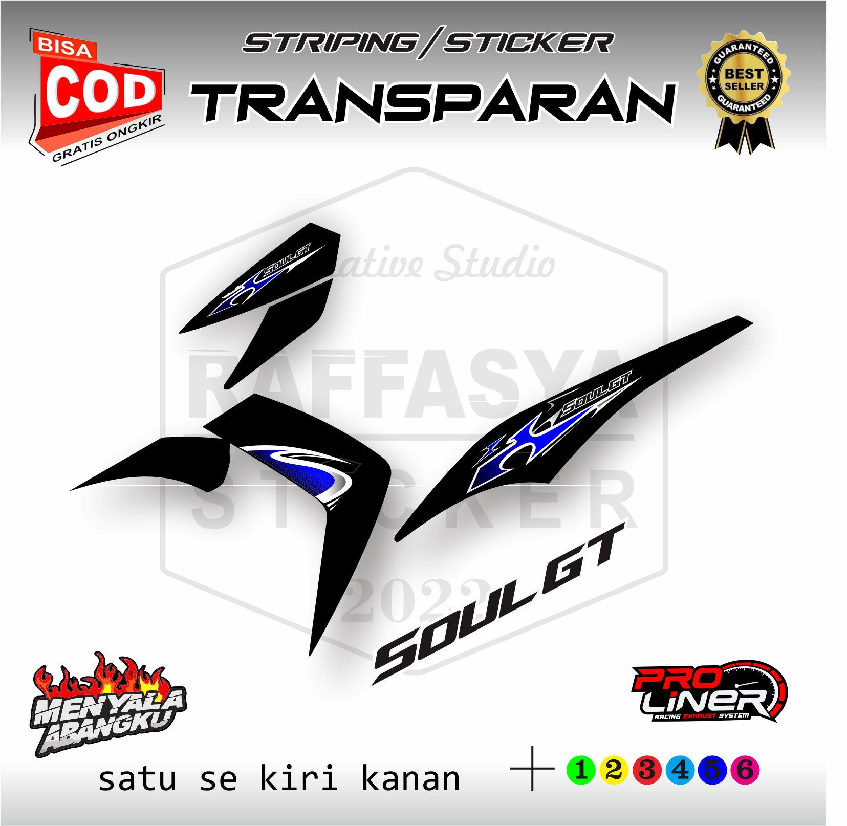 Sticker variations Mio soul GT motif varky Ala Thailan Simpole racing1 Harga 31,500 rupiah*Gratis Ongkir