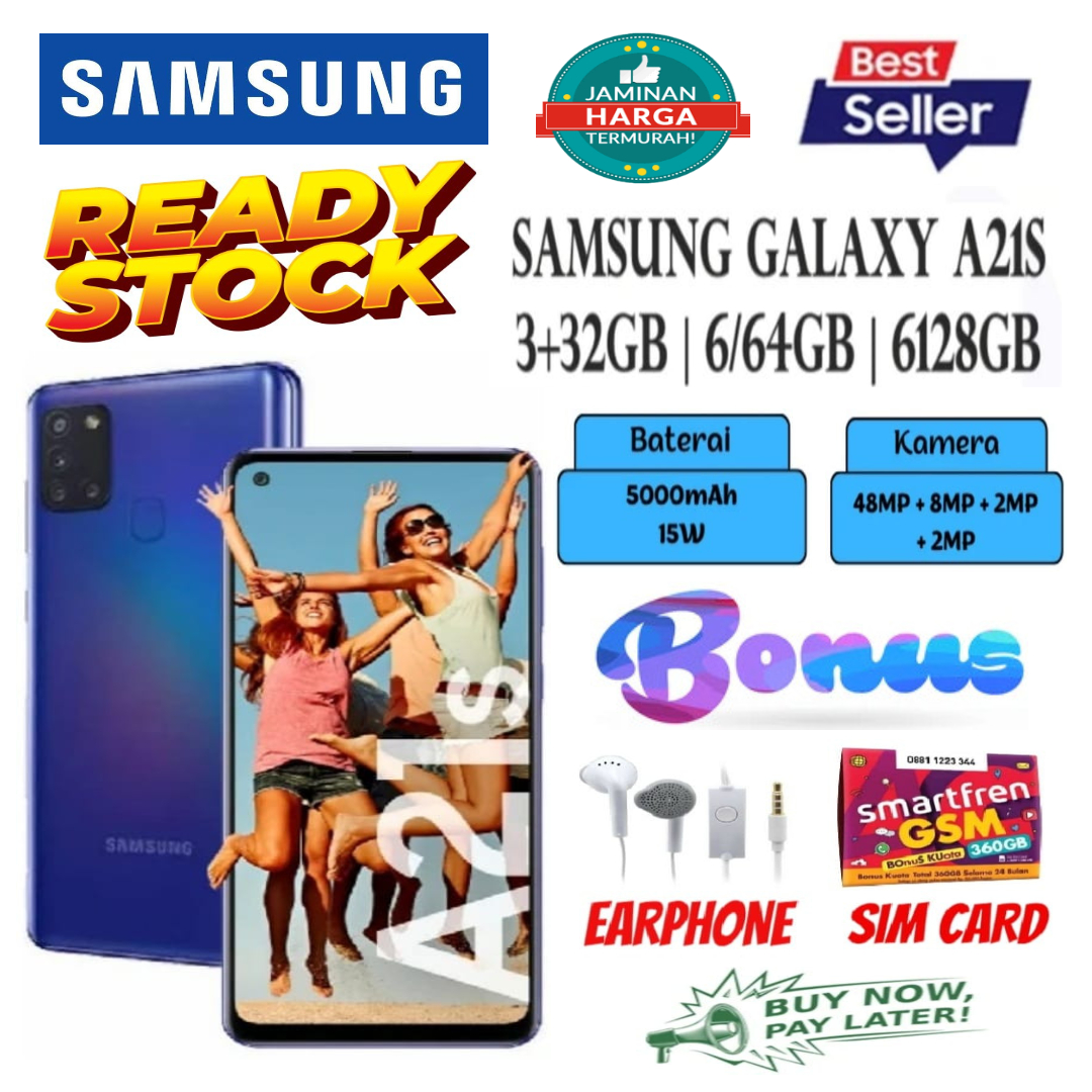 HP SAMSUNG GALAXY A21s RAM 6/128GB/6/64GB/3/32GB | OS Android | Chipset Exynos 850 | Baterry 5000 mAh | Garansi Giá 1,300,000 Đồng*Miễn phí vận chuyển