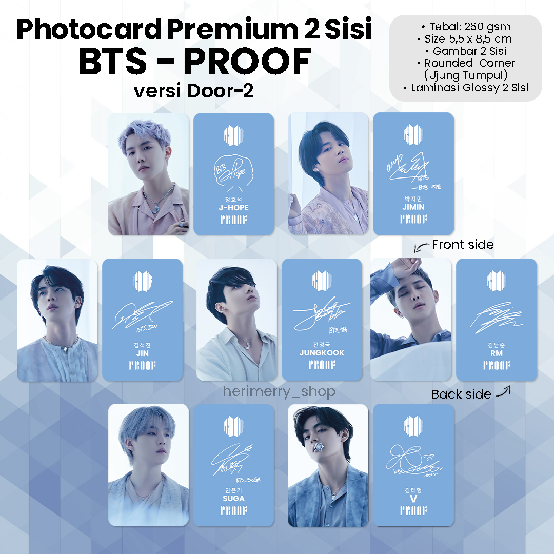 PHOTOCARD SET PC BTS YET TO COME IN BUSAN - 2 Sisi Premium Kpop 
