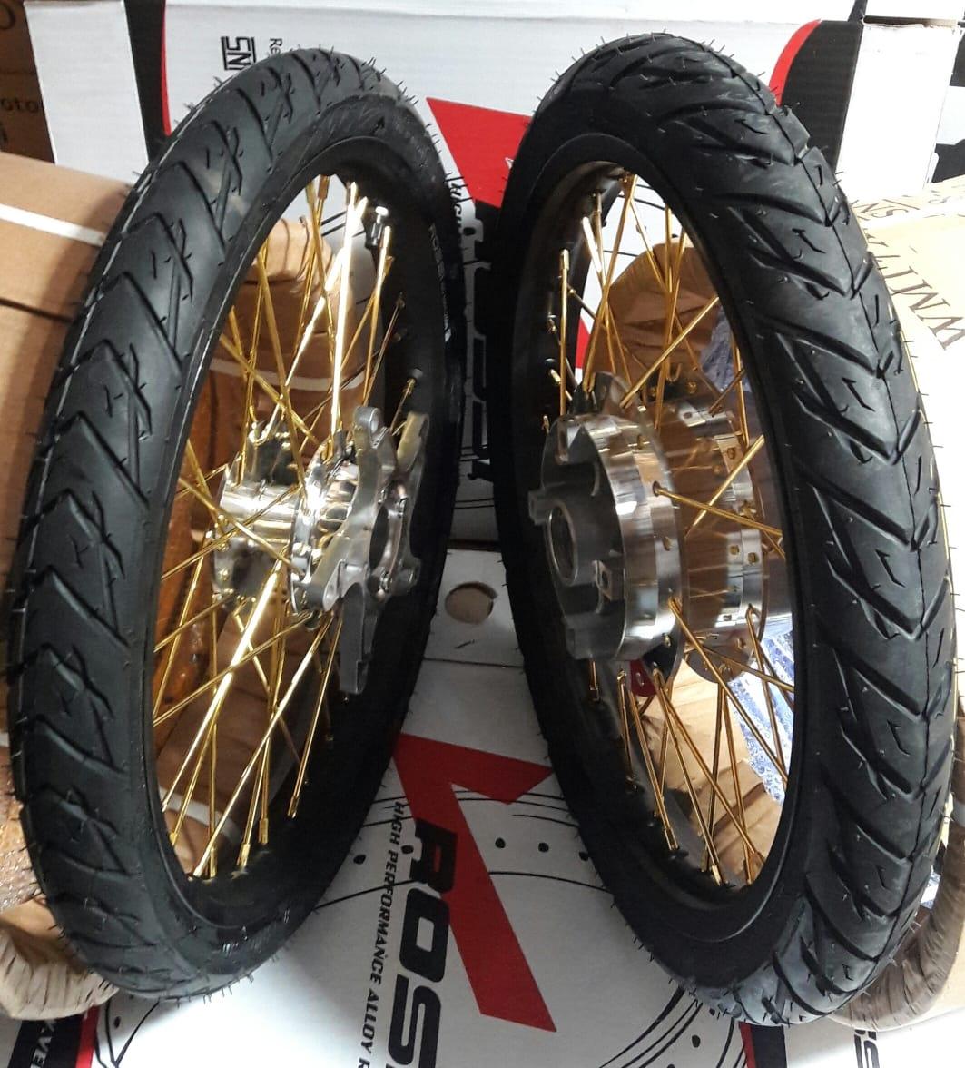velg cb 150r new led ring v rossi uk 140-160x17 wm black plus ban Harga 1,350,000 rupiah*Gratis Ongkir