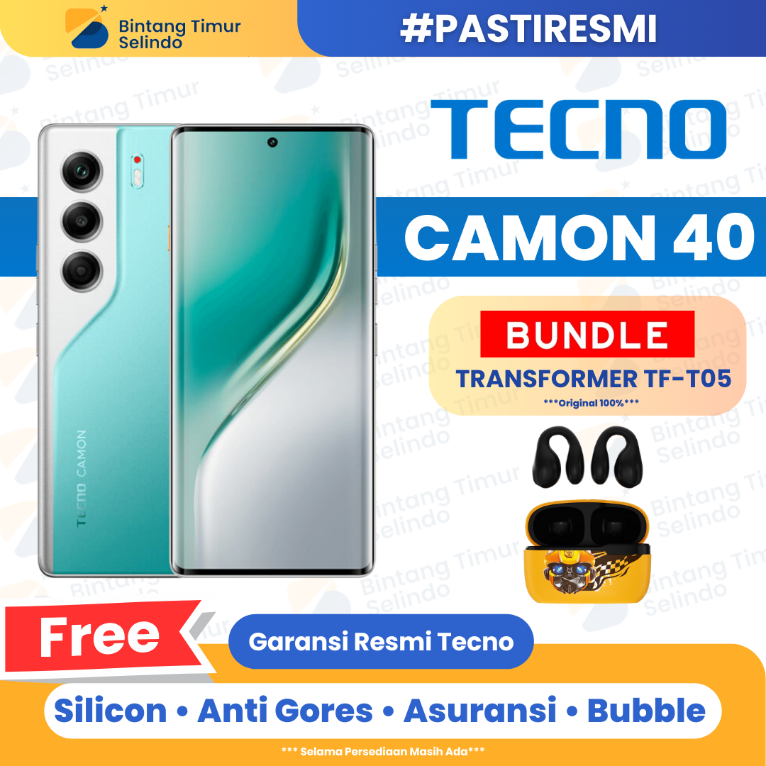 Tecno Camon 40 8/128GB & 8/256GB - Garansi Resmi 1 Tahun Harga  2,675,000 Ringgit*Penghantaran Percuma