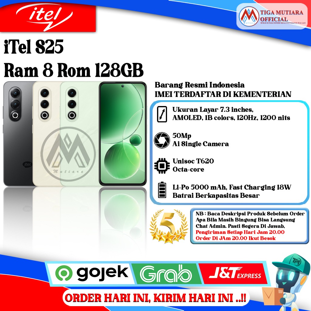iTel S25 Ram 8 Rom 128GB Harga  1,599,000 Ringgit*Penghantaran Percuma