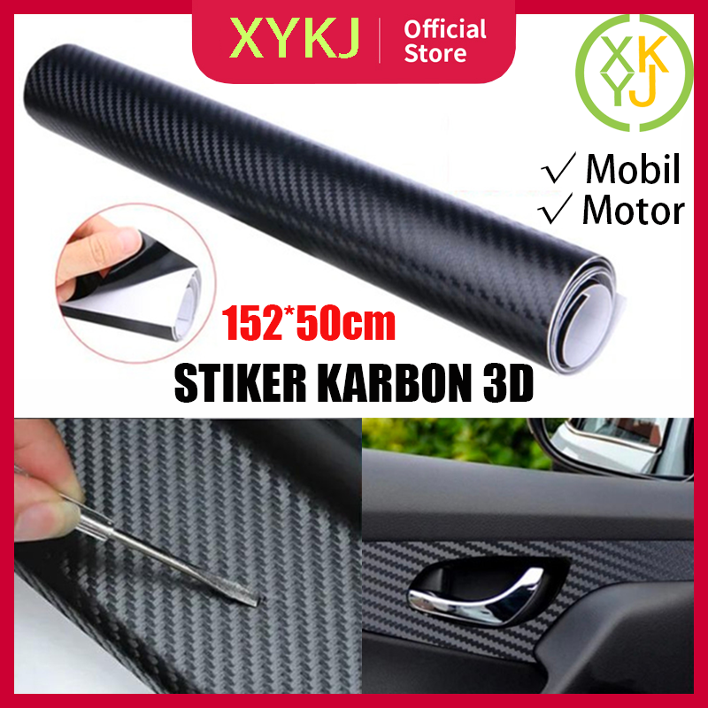 XYKJ Stiker Karbon Mobil Stiker Skotlet Motor Universal 1 Roll 3D Tahan Kotor Anti Air Pajang 152 Lebar 50CM Harga 44,488 Ringgit*Penghantaran Percuma