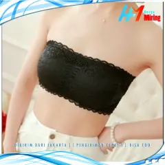 L3 - R47 HM Bra Tanpa Tali Pakaian dalam wanita dengan Busa Bahan Lace / Bra Kemben Kamisol Renda tanpa kawat Bra Renda