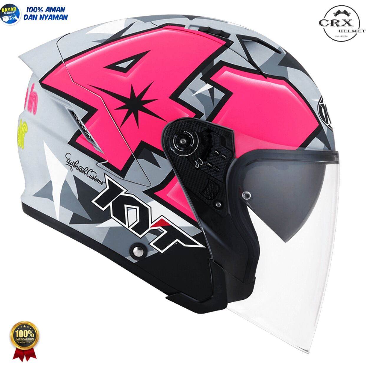 Helm half face kyt nfj motif aleix espargaro 2019 original