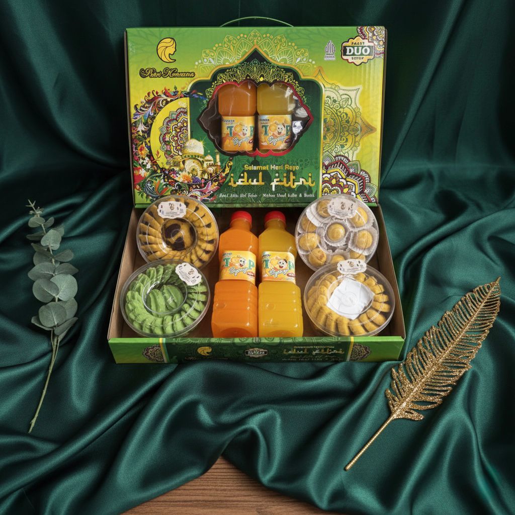 (Eid Al-Fitr Special) Hampers hadiah Hampers Eid Cookies Hampers Top Fortune - Dry Snow Chocolate Syru…
