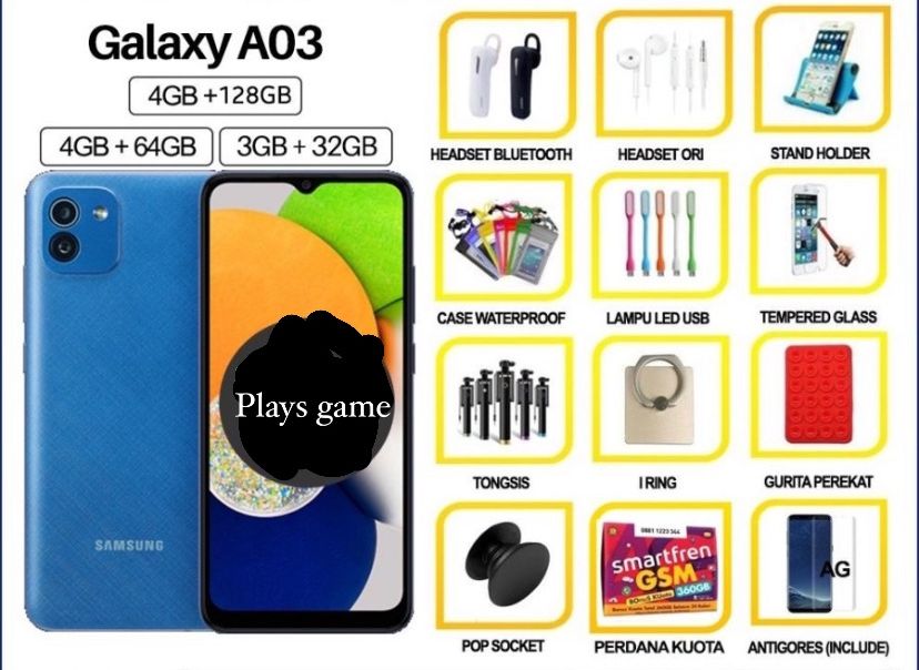 BIG SALE !!! HP SAMSUNG GALAXY A03 4/128 GB Giá 989,000 Đồng*Miễn phí vận chuyển