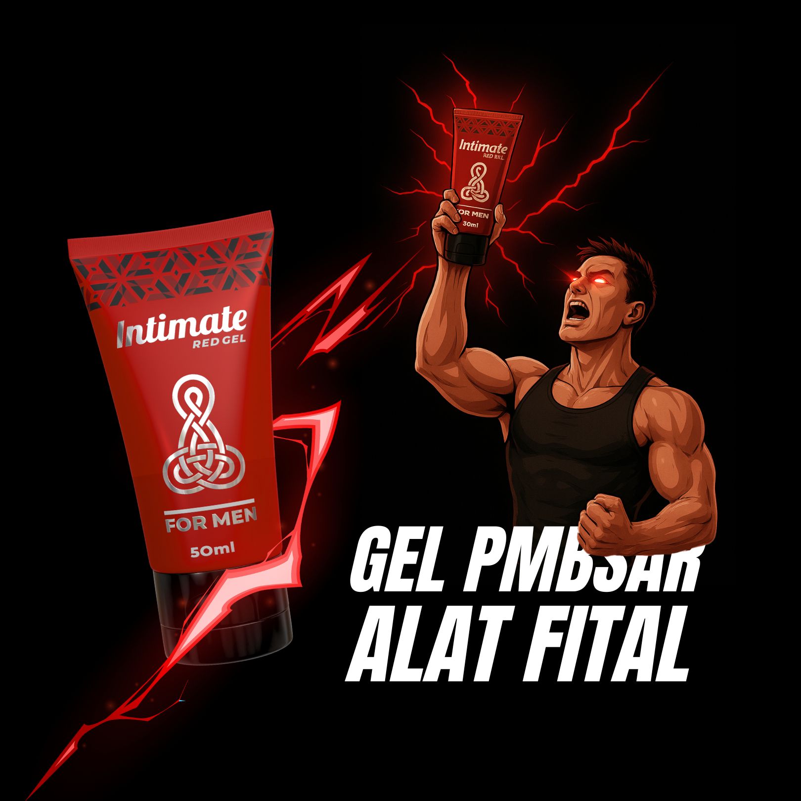 Verbagel Tantra Red Massage Gel for Enlargement and Lengthening of Men's Mrp Size Permanent Fital Tool Original Bpom Harga 146,000 rupiah*Gratis Ongkir