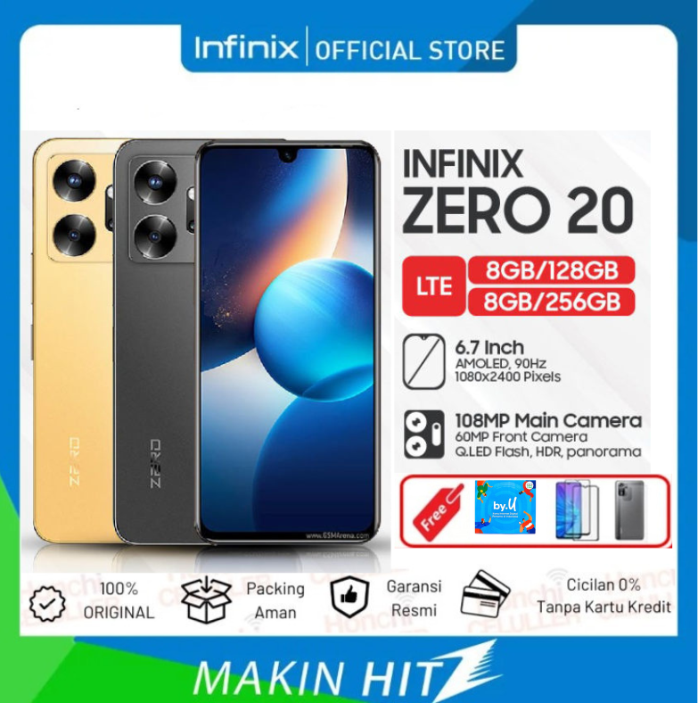 INFINIX ZERO 20 RAM 8GB 256GB - GREEN - 60MP OIS - NFC - AMOLED - Garansi Harga  2,250,000 Ringgit*Penghantaran Percuma