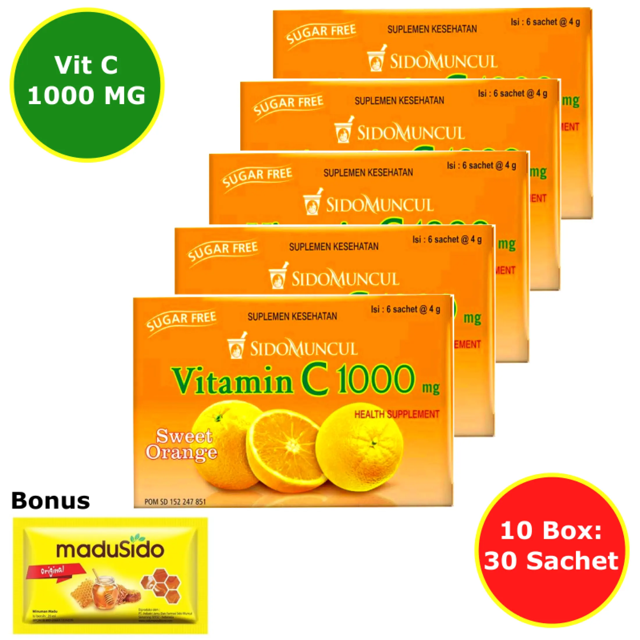30 Sachet Vitamin C 1000 Mg Sidomuncul Sweet Orange Rasa Jeruk Minuman Vitamin C Suplemen Makanan Untuk Daya Tahan Tubuh Dewasa Anak Imunitas Vit C 1000mg Obat Pitamin Fitamin Sido Muncul Lazada Indonesia