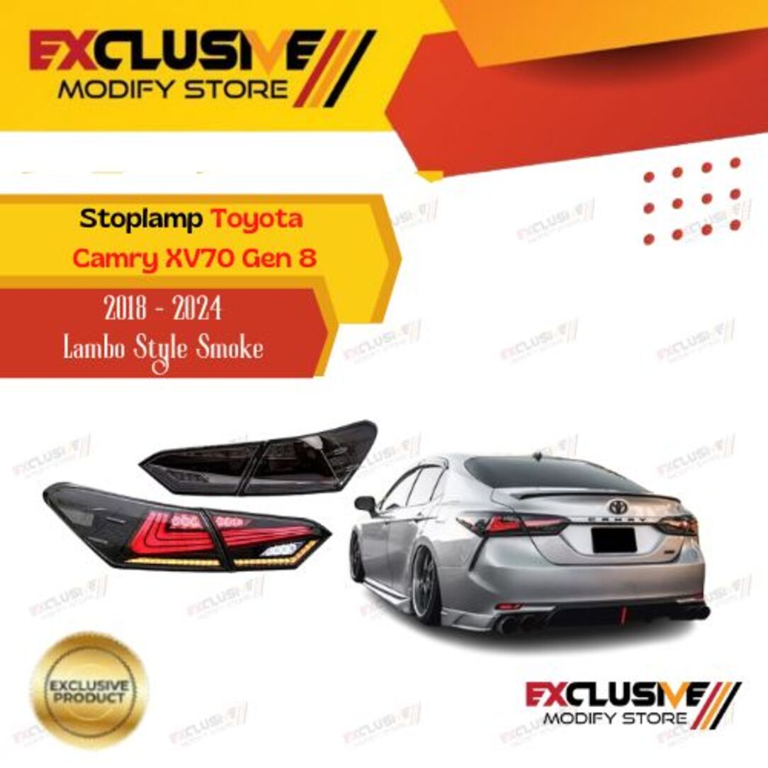 Toyota Camry XV70 Gen 8 (2018 - 2024) stoplamp running light turn signal Lexus style hrs model welcome light animation smoke Harga 5,725,000 rupiah*Gratis Ongkir