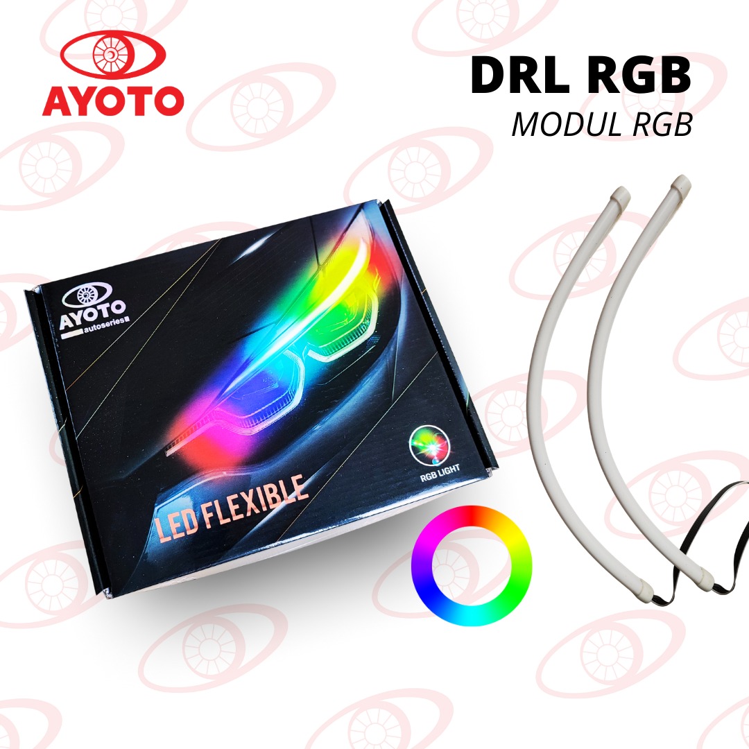 (2 PCS) DRL ALIS RGB PREMIUM AYOTO 30&60CM APP BLUETOOTH WELCOME LIGHT Harga 199,000 rupiah*Gratis Ongkir