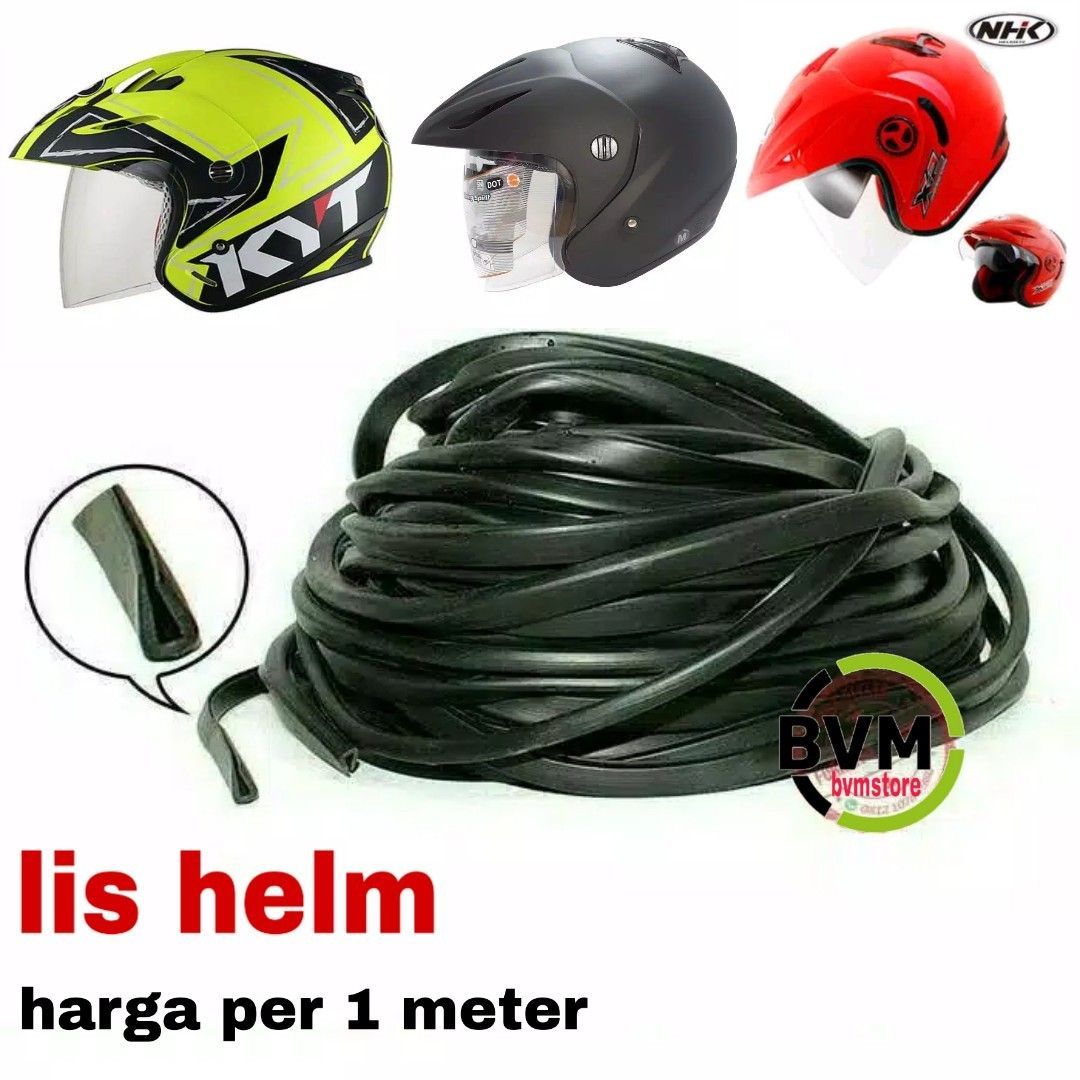 List karet helm universal Talang air | lis karet helm kyt ink nhk bmc RN thi G2 ARL KBC jpn mds TSK Harga 8,000 rupiah*Gratis Ongkir