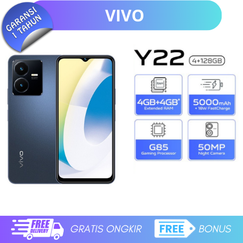 Vivo Y22 4/128Gb - Mediatek Helio G85 - Ipx4 and Ip5X Certification Harga  1,070,000 Ringgit*Penghantaran Percuma