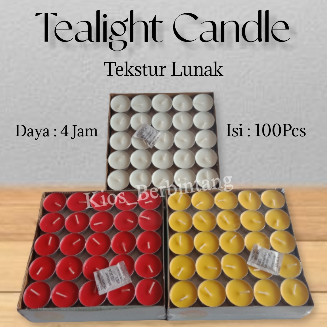 Tealight Candle Soft Texture 4 Hours Lasting 100 Pcs