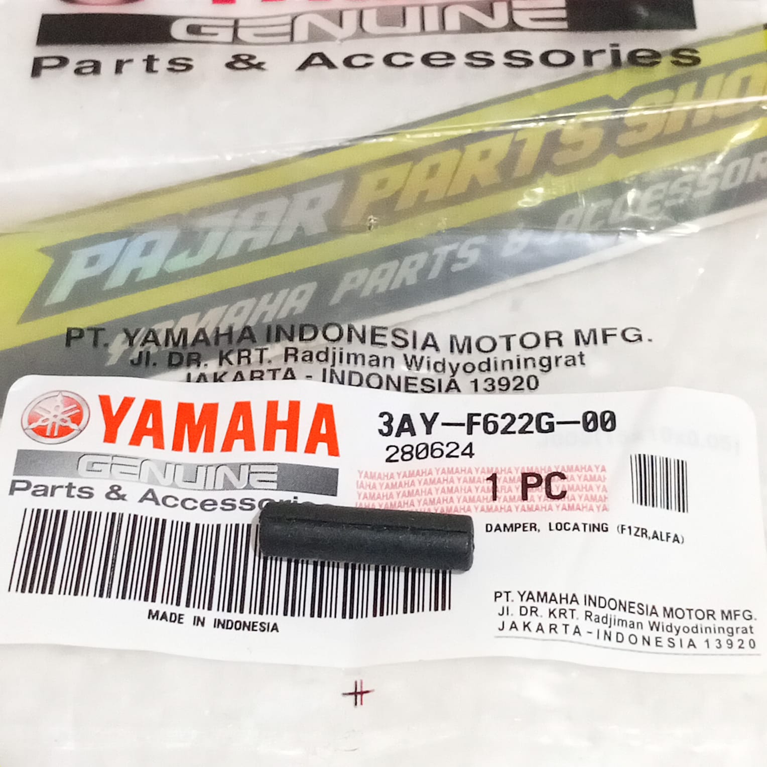 KARET DAMPER BATOK LAMPU DEPAN FIZR F1ZR ALFA VEGA R LAMA ORIGINAL 3AY-F622G-00 Harga 17,500 rupiah*Gratis Ongkir