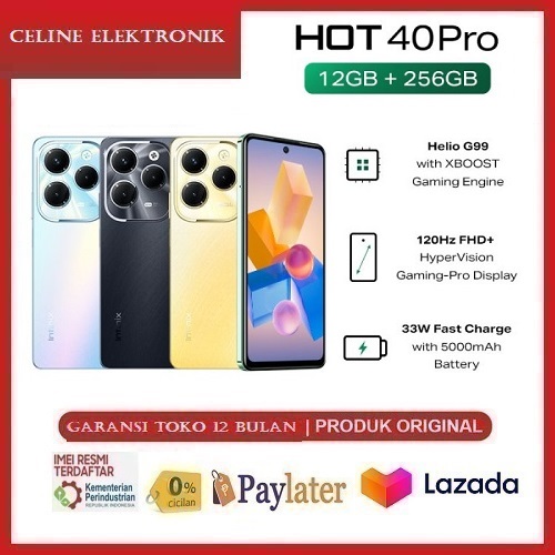 Infinix Hot 40 Pro 12/256GB - Helio G99 - 6.78 ”FHD + - 5000 mAh - NFC promo Giá 1,750,000 Đồng*Miễn phí vận chuyển