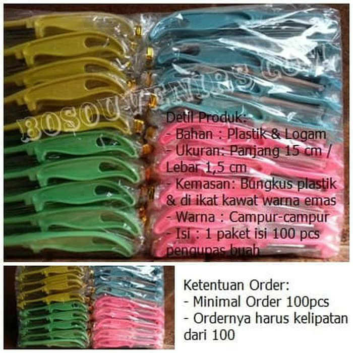 ISI 100 souvenir pernikahan pisau buah HADIAH PERNIKAHAN