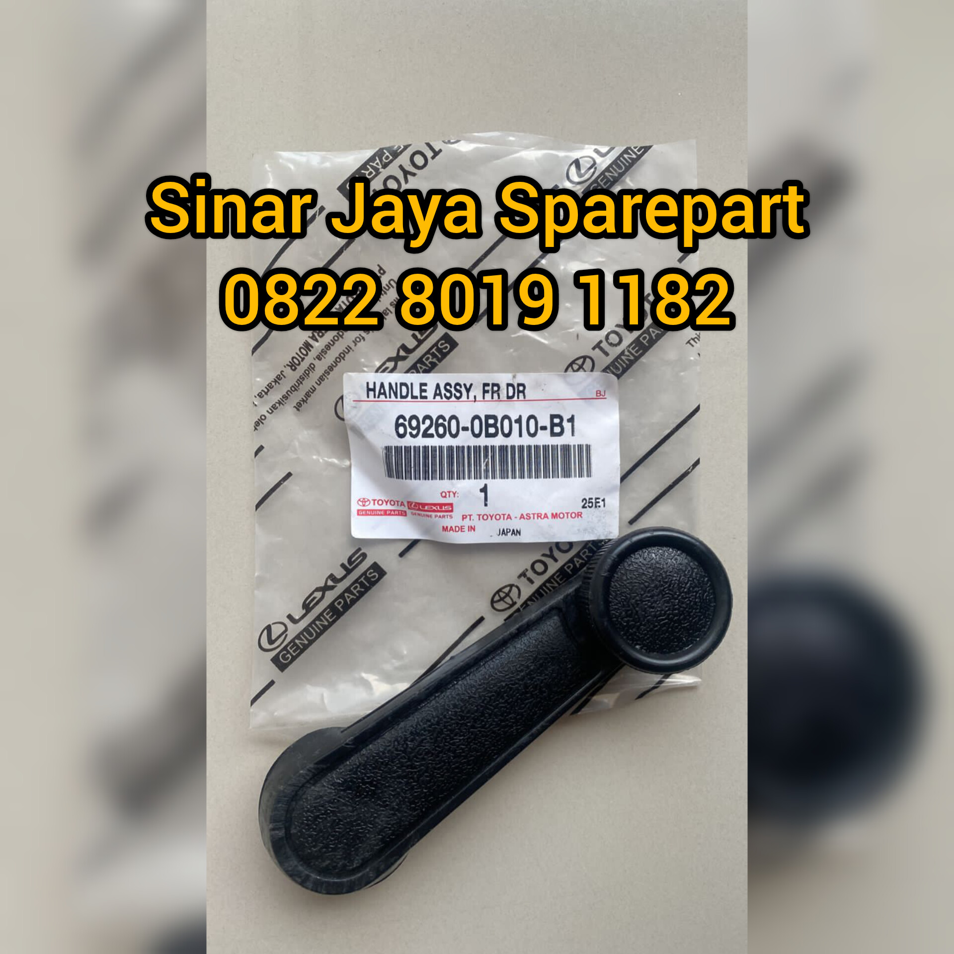 Handle Putaran Kaca Pintu Toyota Dyna Saurus All Tipe Hino Dutro All Tipe 69260-0B010-B1 Harga 25,000 rupiah*Gratis Ongkir