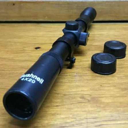	 Bayar Ditempat Ells Ready Stock Teropong Bushnell 4X20L Bisa Semua Jenis Senapan Hitam 	