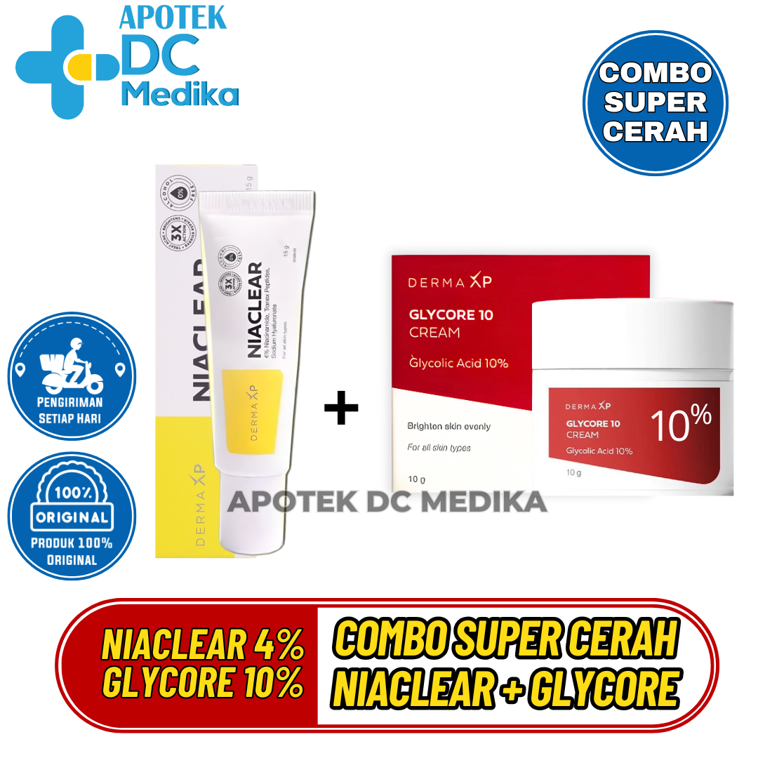 Niaclear 4% + Glycore 10% Brightening Skin Package, Economical Package, Brightens Facial Skin, Helps E…