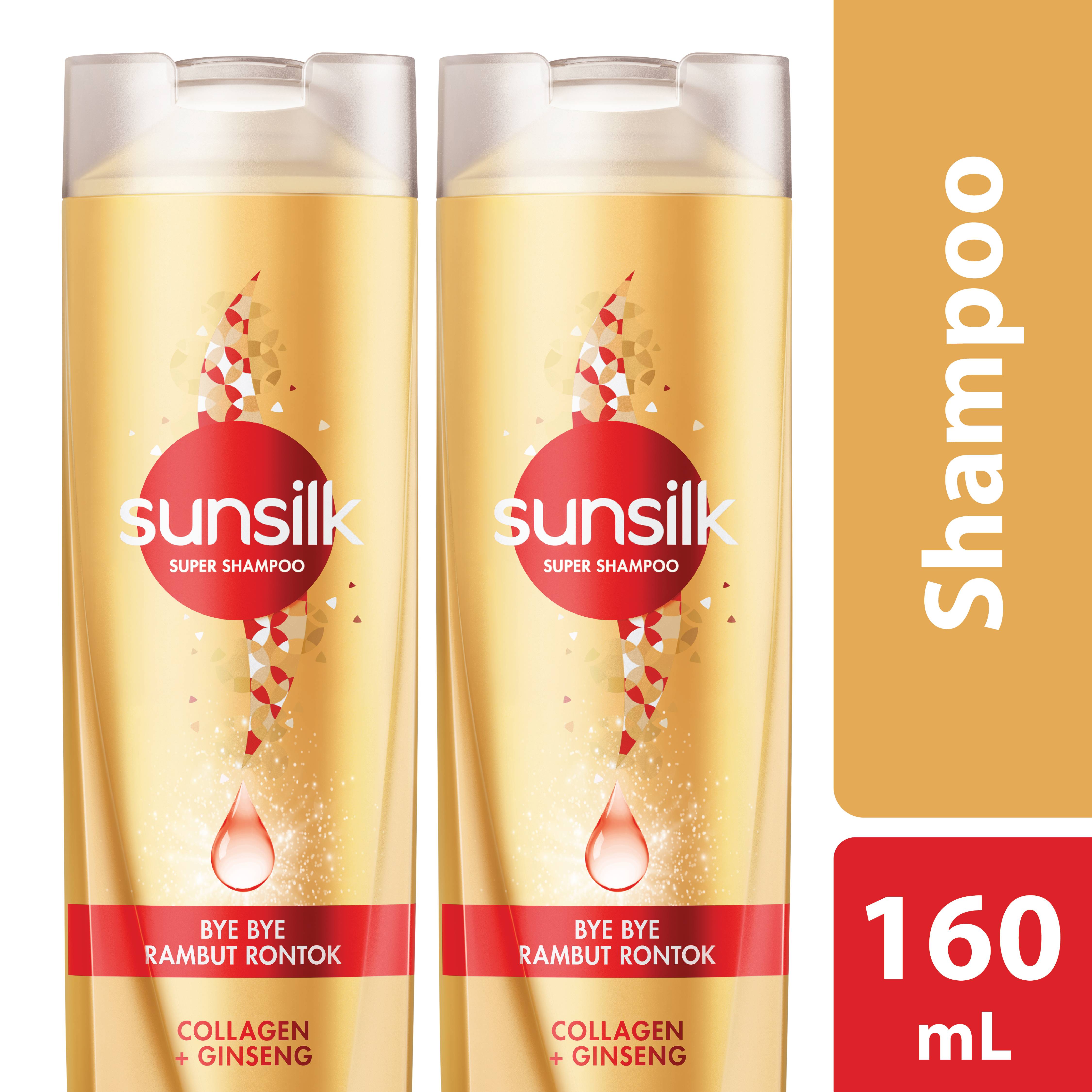 Sunsilk Super Shampoo Bye Bye Rontok 160ml Paket Isi